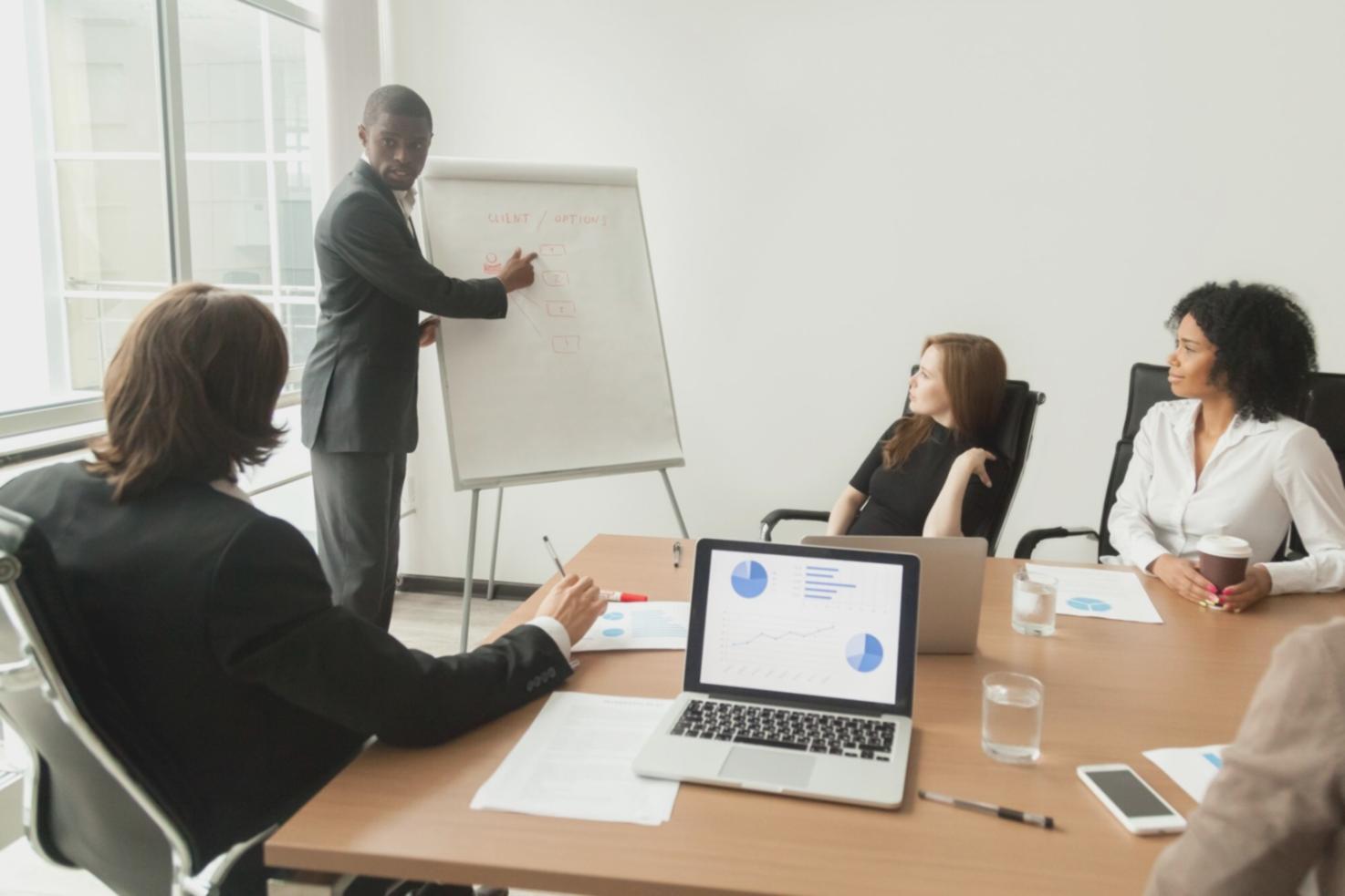 Interactive financial modeling session with students